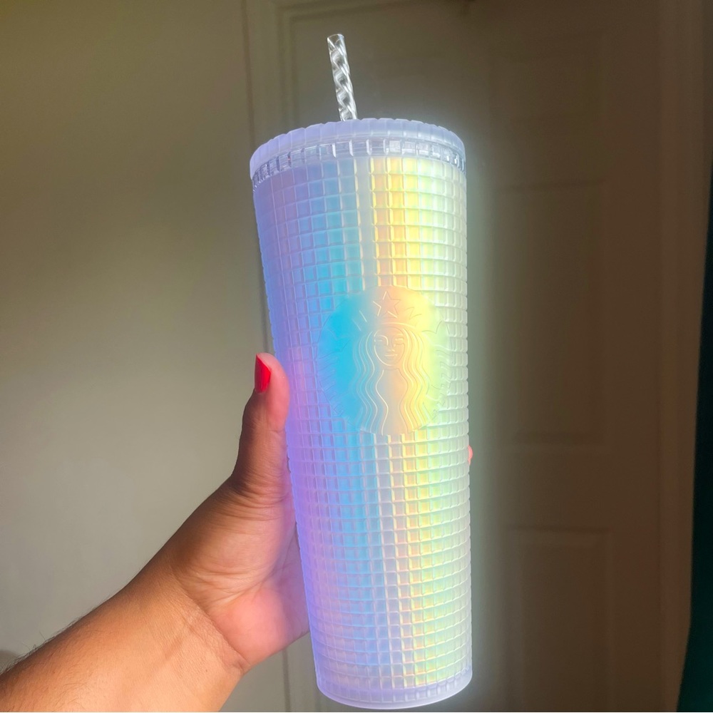 NEW! STARBUCKS VENTI TUMBLER 2022 IRIDESCENT UNICORN STRAW 24oz